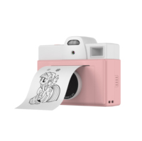 Kamera mini lucu anak-anak, printer foto termal cetak instan bisa diisi ulang