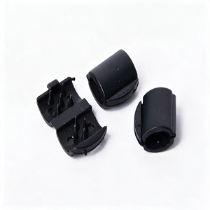 Embouts de cordon en plastique noir à deux pièces, à denture intérieure, pour vêtements, sweats à capuche et sacs - Product Image 1