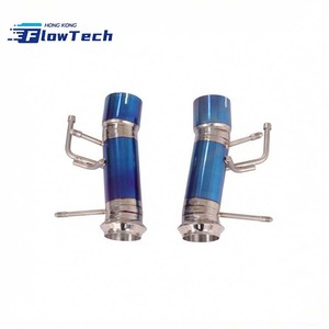 ท่อไอเสียหน้าไทเทเนียมเคลือบสีฟ้าไหม้ สำหรับเฟอร์รารี่ SF90 สตราเดล 3.9T V8 - Product Image 2