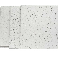 Tablero de fibra mineral acústica de 12mm de espesor Techo falso diferentes tipos de tablero de yeso suspendido acústico de techo