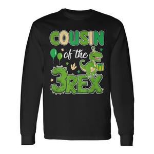 T-shirt à manches longues assorti pour la famille des dinosaures, cousins ​​des 3 Rex, pour anniversaire - Product Image 1
