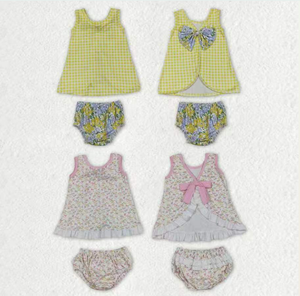 Conjuntos de Ropa para Hermanas Bebés Niñas, Túnica sin Mangas con Lazo en la Espalda y Flores - Product Image 6
