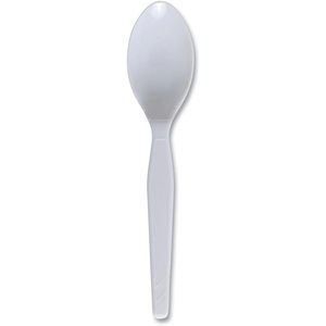 Cucharas Desechables de Poliestireno de Longitud Completa, Color Blanco, 100 por Caja - Product Image 1