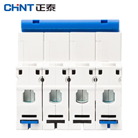Disjoncteur miniature Chint NXB-63 4P 63A AC 230V/400V à montage sur rail DIN, protection contre les surintensités, les courts-circuits et les basses tensions