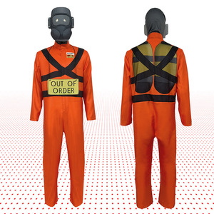Costume de cosplay d'entreprise Lethal Company, ensemble complet orange avec étiquette pour adultes, tenue de jeu unisexe - Product Image 2