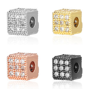 DIYジュエリーアクセサリークイックスクエアチューブクラウンブレスレットとネックレス作りセットジルコンストーンファッションジュエリー作りキット - Product Image 1