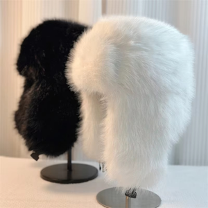 Zhenbang özel Unisex sıcak kulaklıklar kalınlaştırmak kulak-flapped 3D nakış dijital baskı Faux kürk Ushanka kayak kap - Product Image 3