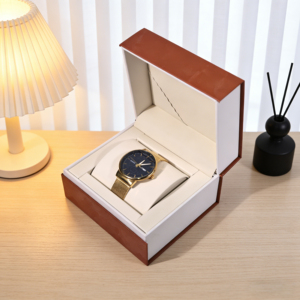 Caixa de Relógio Personalizável em Couro PU com Display Multicolorido, Luxuosa para Colecionadores e Entusiastas de Relógios - Product Image 3