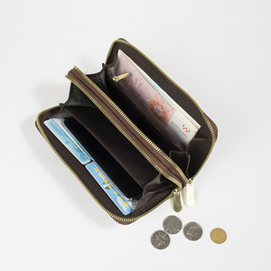 Portafoglio lungo da donna di moda americana 2025 europea borsa <span class=keywords><strong>pochette</strong></span> a doppia cerniera di grande capacità con nuovo Design in poliestere presbito - Product Image 4