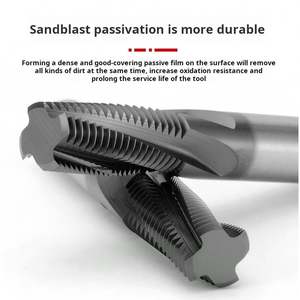 Fraise à fileter à 4 dents pleines en carbure de tungstène, nano-revêtement haute vitesse, HRC65, M5 M6 M8, pour usinage CNC de l'aluminium et de l'acier - Product Image 6