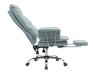 고급 사무실 의자 보스 전기 홈 사무실 의자 회전 발판이있는 편안한 구식 럭셔리