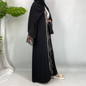Nueva Abaya Modesta con Encaje y Hiyab, Elegante Túnica Islámica para Mujer con Bolsillos, Nuevo Diseño Moderno para Damas Musulmanas (1484) - Product Image 2
