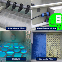Cowater Compact Fish Pond Filtration Lumière UV Tambour Filtre Koi Pond Bio Media Chamber 220V Pompe Moteur Essential Core Components