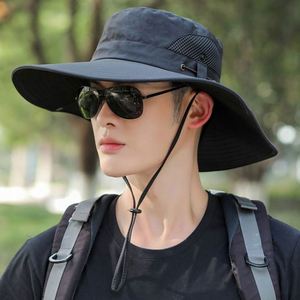 Wholesale Summer <b>Sun</b> <b>Hat</b> <b>Men</b> Women <b>Sun</b> Protection Wide Brim Bucket <b>Hat</b> Waterproof Breathable Custom Fishing Boonie <b>Hat</b> - Product Image 1