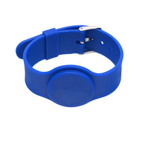 สายรัดข้อมือซิลิโคน RFID 125กิโลเฮิรตซ์สีฟ้า <span class=keywords><strong>T5577</strong></span> 1K กันน้ำระบบการควบคุมการเข้าถึงสร้อยข้อมือ TK4100บัตรสมาชิก - Product Image 1