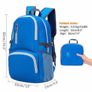 Custom Logo Lightweight <b>Foldable</b> <b>Backpack</b> Waterproof Polyester for Hiking - Product Image 3