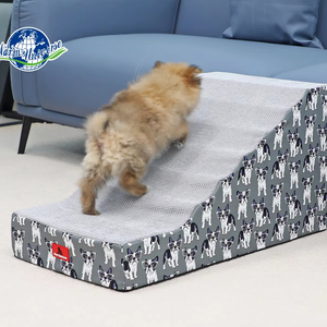 Escaleras para Mascotas Cuadradas de Primera Calidad, Duraderas, Antideslizantes, con Espuma Viscoelástica Ortopédica y Funda Extraíble para Camas Altas - Product Image 1