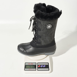 Bottes de neige montantes personnalisées pour femmes, chaudes, imperméables, à lacets, en cuir de canard, tailles 26-42, vente en gros - Product Image 6