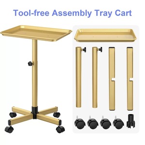 Salon Tray <b>Cart</b> 4 Wheel Multi-layer Height Adjustable Rolling Handcart <b>for</b> Beauty and Tattoo <b>Tools</b> Storage - Product Image 5