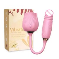 Vibrateur Rose OEM d'usine, multifréquence, à succion clitoridienne, masseur rotatif du point G, jouet sexuel en silicone pour femmes et couples