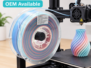 Filamento PLA de Alta Precisión de 1.75mm, Baja Distorsión, Multicolor, 8 Tonos, Filamento para Impresora 3D para Creality Bambu Lab Rainbow Crystal - Product Image 1