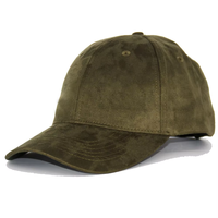 Olijfgroene suède-achtige baseballpet, unisex, verstelbaar, casual pet met Argyle fruitpatroon, gebruikelijk