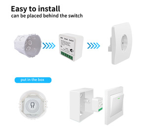 สวิตช์อัจฉริยะ Cozylife WiFi, รีโมทคอนโทรลผ่านแอพ, รองรับผู้ช่วยเสียง <span class=keywords><strong>Alexa</strong></span>, ใช้ได้กับระบบไฟฟ้าภายในบ้านทั่วโลก - Product Image 3