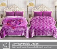 Koreanische Fleece-Decke in Kingsize, Schwere Raschel-Blumendecke, Seidig Plüschig Weich Dick Warm für Bett