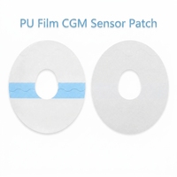 Patch de fixation transparent en film PU pour capteur CGM, imperméable, de haute qualité, avec adhérence supérieure et fixation douce hypoallergénique
