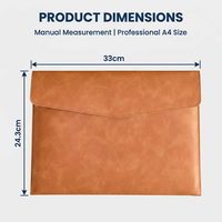 Carpeta de Documentos A4 de Cuero PU con Logotipo Personalizado, Portafolio de Negocios con Tacto de Piel, Estuche para Archivos de Oficina al por Mayor