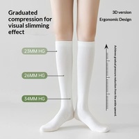 Chaussettes de compression professionnelles pour mollets en nylon, antidérapantes, pour la course, la corde à sauter, le yoga, pour femmes