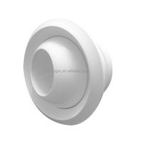 Prix usine HVAC Aluminium Climatisation Eye Jet Buse Diffuseur Bec À Bille Réglable Jet avec ABS et Matière Plastique