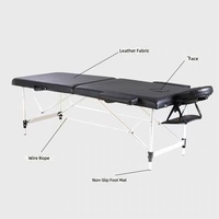 Multifunktionale Tragbare Spa-Massageliege mit Klappbaren Metallbeinen und Höhenverstellung für Schönheitssalons