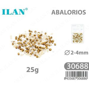 Perline Ilan Abalorios 2-4mm Tonalità Marroni Miste 25g per Creazione di Gioielli Artigianali - Product Image 1