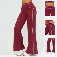 Pantalon de yoga à jambes larges pour femmes, taille haute, évasé, décontracté, nouvelle couleur, vêtements de course, d'exercice, de danse, de gym, d'entraînement, de fitness