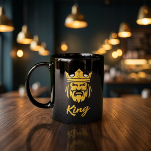 Black ceramic coffee mug Printed ceramic <b>tea</b> cup Elegant black mug Ceramic mug with print Black <b>tea</b> coffee - Product Image 1