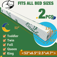 Lot de 2 pare-chocs de lit pour bébés, barrière de lit en mousse pour enfants, pour lits jumeaux, doubles, queen et king size