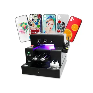 Mini Size A4 Uv Flatbed Printer Pen Card Cd Pvc Glas Lederen Metalen Hout Telefoon Case A4 Uv Inkjet Printer