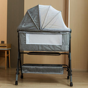 Cunas Portátiles Multifuncionales para Bebés a Precio <span class=keywords><strong>de</strong></span> Fábrica al por Mayor, Muebles Infantiles, <span class=keywords><strong>Cuna</strong></span> <span class=keywords><strong>de</strong></span> Bebé <span class=keywords><strong>con</strong></span> <span class=keywords><strong>Ruedas</strong></span> - Product Image 2