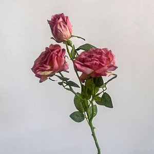 LUYI Burnt edge roasted edge Artificial <strong>Flower</strong> rose decoration silk <strong>flower</strong> wedding scenery 3 <strong>jiao</strong> edge rose artificial bouquet - Product Image 6
