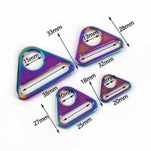 หัวเข็มขัดสามเหลี่ยมหล่อขึ้นรูปโลหะผสม Deepeel BF223 ขายส่ง อะไหล่และอุปกรณ์พิเศษสำหรับสายสะพายและซิป - Product Image 3