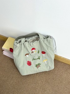 Bolsa de Ombro Estilo Ins com Estampa de Desenho Animado, Fechamento por Cordão, Ecológica, Vintage, Bordada, para o Dia a Dia - Product Image 6