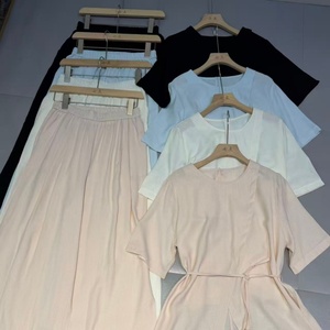 Women's Casual Solid Color Tie Waist <strong>Crop</strong> Top &amp; Wide-Leg Pants Set OEM Custom Branding Spring Wholesale Supply - Product Image 5