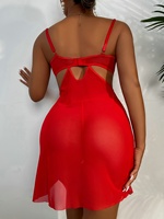 Haute qualité maille transparente buste ouvert transparent voir à travers les vêtements de nuit femmes montrant les mamelons nuisette Lingerie