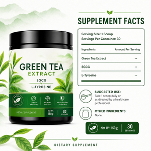 New Green Tea Extract EGCG L-Tyrrosine 60% L-Theanine Polyphenol-Rich 1000mg Antioxidant Immune Support Metabolism Boost Powder - Product Image 6