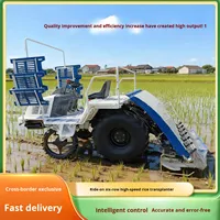 Hailai Transplanteuse de riz à six rangs, grande capacité, à moteur entièrement automatique, haute vitesse, pour la culture et la plantation de semis