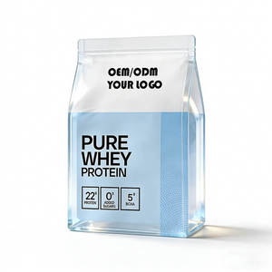 Poudre de protéines de lactosérum en vrac 100% personnalisée OEM/ODM, saveur vanille |   Fraise |   22g de protéines, 5g de BCAA pour la musculation, la croissance musculaire et la récupération - Product Image 1
