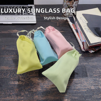 Étui de luxe rectangulaire 18*9 pour lunettes de soleil, en microfibre de haute qualité, avec fermeture auto-agrippante, pour vente en gros