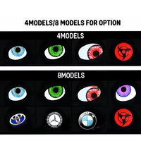 Vente chaude ronde véhicules électriques voiture panneau avant démon oeil dynamique clignotant lampe Devil Eyes