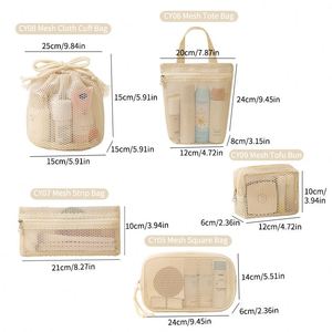 Bolsa de Maquillaje Portátil Multifuncional, Bolsa de Aseo de Malla Grande, Bolsa de Maquillaje Lavable, Bolsa de Almacenamiento de Belleza para Viajes - Product Image 2